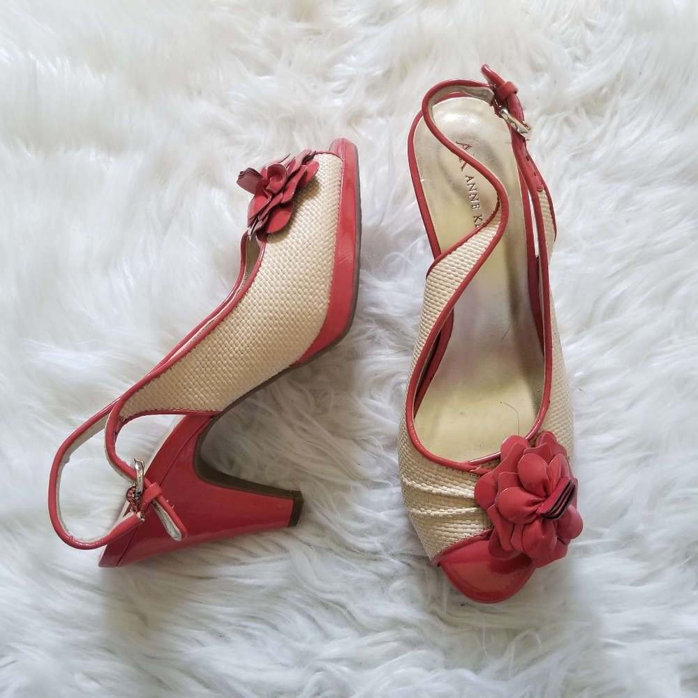 Anne Klein Erie Peep Toe Slingback Classic Pumps